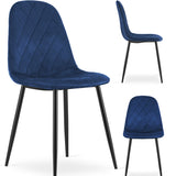 Ensemble de 4 chaises rembourrées, chaises de salle à manger, chaises de salon, rembourrées, 4x couleurs différentes