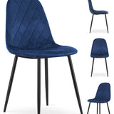 Ensemble de 4 chaises rembourrées, chaises de salle à manger, chaises de salon, rembourrées, 4x couleurs différentes