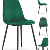 Ensemble de 4 chaises rembourrées, chaises de salle à manger, chaises de salon, rembourrées, 4x couleurs différentes