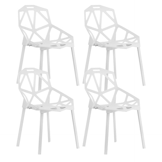 Esszimmerstuhl Stuhl Gartenstuhl Wohnzimmerstuhl | Schale aus Kunststoff, Füße aus Metall Stuhl mit stilvollem, ergonomischem Sitzkomfort bis zu 120 kg belastbar