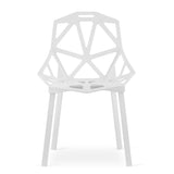 Esszimmerstuhl Stuhl Gartenstuhl Wohnzimmerstuhl | Schale aus Kunststoff, Füße aus Metall Stuhl mit stilvollem, ergonomischem Sitzkomfort bis zu 120 kg belastbar