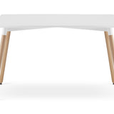 Table à manger table de cuisine table de salle à manger petite 120 cm de longueur + 80 cm de largeur noir ou blanc avec pieds en bois massif naturel