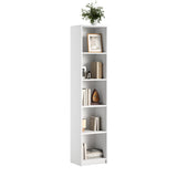 Bibliothèque, étagère à dossiers, étagère sur pied, séparateur de pièce, blanc avec 5 compartiments ouverts en bois MDF Largeur 40 cm, 50 cm ou 60 cm