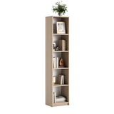 Bibliothèque, étagère à dossiers, étagère sur pied, séparateur de pièce, blanc avec 5 compartiments ouverts en bois MDF Largeur 40 cm, 50 cm ou 60 cm