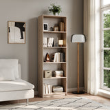Bibliothèque, étagère à dossiers, étagère sur pied, séparateur de pièce, blanc avec 5 compartiments ouverts en bois MDF Largeur 40 cm, 50 cm ou 60 cm