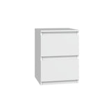 Nachttisch Nachtschrank mit 2 Schubladen Beistelltisch klein schmal 30x30x40 cm Holwerkstoff