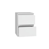 Nachttisch Nachtschrank mit 2 Schubladen Beistelltisch klein schmal 30x30x40 cm Holwerkstoff