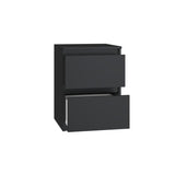 Nachttisch Nachtschrank mit 2 Schubladen Beistelltisch klein schmal 30x30x40 cm Holwerkstoff