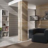 Bibliothèque classeur étagère sur pied séparateur de pièce blanc avec 5 compartiments ouverts en bois MDF