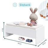 Lit d'appoint Lit bébé 90x40 cm Lit bébé avec ceinture de sécurité pour lit des parents, transformable en bureau réglable en hauteur, banc et boîte de jeu en bois massif, fabriqué dans l'UE - utilisable pendant 10 ans