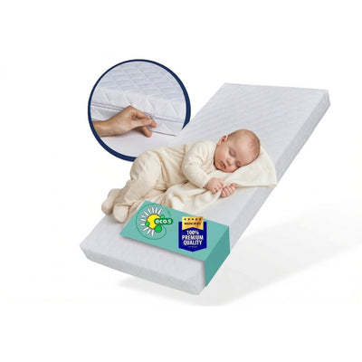 Babymatratze Kindermatratze SMART 60x120 | 70x140 | 80x160 | 80x180 | 90x190 | 90x200 cm mit abnehmbarem Bezug, waschbar bei 60°C für Kinderbett, eco5 zertifiziert, Körpergewicht bis 60kg Hergestellt in der EU