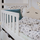 Etagenbett, Kinder, Kinderbett | Mit 2 Schubladen, optional zwei Matratzen, senkrechter Leiter & Absturzsicherung | Platzsparendes Hochbett für das Kinderzimmer | 97x208x171 cm (BxTxH)