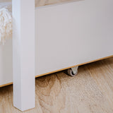 Etagenbett, Kinder, Kinderbett | Mit 2 Schubladen, optional zwei Matratzen, senkrechter Leiter & Absturzsicherung | Platzsparendes Hochbett für das Kinderzimmer | 97x208x171 cm (BxTxH)