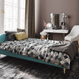 Lit rembourré 90x200 | 120x200 | 140x200 | 160x200 | 180x200 | Lit simple 200x200 cm lit double avec dossier pour chambre, chambre d'adolescent, chambre d'amis sans sommier à lattes, en 5 coloris