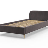 Lit rembourré 90x200 | 120x200 | 140x200 | 160x200 | 180x200 | Lit simple 200x200 cm lit double avec dossier pour chambre, chambre d'adolescent, chambre d'amis sans sommier à lattes, en 5 coloris