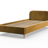 Lit rembourré 90x200 | 120x200 | 140x200 | 160x200 | 180x200 | Lit simple 200x200 cm lit double avec dossier pour chambre, chambre d'adolescent, chambre d'amis sans sommier à lattes, en 5 coloris