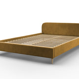 Lit rembourré 90x200 | 120x200 | 140x200 | 160x200 | 180x200 | Lit simple 200x200 cm lit double avec dossier pour chambre, chambre d'adolescent, chambre d'amis sans sommier à lattes, en 5 coloris