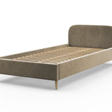 Lit rembourré 90x200 | 120x200 | 140x200 | 160x200 | 180x200 | Lit simple 200x200 cm lit double avec dossier pour chambre, chambre d'adolescent, chambre d'amis sans sommier à lattes, en 5 coloris