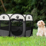 Parc pour animaux de compagnie pliable, Portable, respirant, avec fenêtre en maille, pour intérieur et extérieur, parc pour chiots