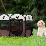 Parc pour animaux de compagnie pliable, Portable, respirant, avec fenêtre en maille, pour intérieur et extérieur, parc pour chiots