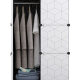 Armoire modulaire, armoire combinée, étagère enfichable, capacité de chambre de 3 kg, panneaux en polypropylène, résistant à la moisissure et à l'eau, motif noir