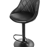 Barhocker Küchenhocker mit Rückenlehne, Fußstütze, höhenverstellbar, 360°-Drehstuhl, Tresenhocker Barstuhl 120 kg belastbar, Samt oder Kunstleder