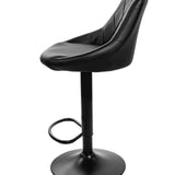 Barhocker Küchenhocker mit Rückenlehne, Fußstütze, höhenverstellbar, 360°-Drehstuhl, Tresenhocker Barstuhl 120 kg belastbar, Samt oder Kunstleder