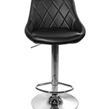 Barhocker Küchenhocker mit Rückenlehne, Fußstütze, höhenverstellbar, 360°-Drehstuhl, Tresenhocker Barstuhl 120 kg belastbar, Samt oder Kunstleder