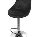 Barhocker Küchenhocker mit Rückenlehne, Fußstütze, höhenverstellbar, 360°-Drehstuhl, Tresenhocker Barstuhl 120 kg belastbar, Samt oder Kunstleder