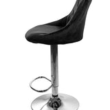 Barhocker Küchenhocker mit Rückenlehne, Fußstütze, höhenverstellbar, 360°-Drehstuhl, Tresenhocker Barstuhl 120 kg belastbar, Samt oder Kunstleder