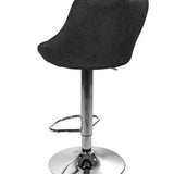 Barhocker Küchenhocker mit Rückenlehne, Fußstütze, höhenverstellbar, 360°-Drehstuhl, Tresenhocker Barstuhl 120 kg belastbar, Samt oder Kunstleder