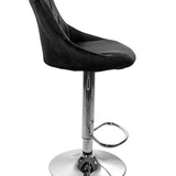 Barhocker Küchenhocker mit Rückenlehne, Fußstütze, höhenverstellbar, 360°-Drehstuhl, Tresenhocker Barstuhl 120 kg belastbar, Samt oder Kunstleder