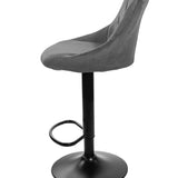 Barhocker Küchenhocker mit Rückenlehne, Fußstütze, höhenverstellbar, 360°-Drehstuhl, Tresenhocker Barstuhl 120 kg belastbar, Samt oder Kunstleder