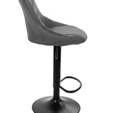 Barhocker Küchenhocker mit Rückenlehne, Fußstütze, höhenverstellbar, 360°-Drehstuhl, Tresenhocker Barstuhl 120 kg belastbar, Samt oder Kunstleder