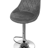 Barhocker Küchenhocker mit Rückenlehne, Fußstütze, höhenverstellbar, 360°-Drehstuhl, Tresenhocker Barstuhl 120 kg belastbar, Samt oder Kunstleder