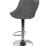 Barhocker Küchenhocker mit Rückenlehne, Fußstütze, höhenverstellbar, 360°-Drehstuhl, Tresenhocker Barstuhl 120 kg belastbar, Samt oder Kunstleder