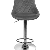 Barhocker Küchenhocker mit Rückenlehne, Fußstütze, höhenverstellbar, 360°-Drehstuhl, Tresenhocker Barstuhl 120 kg belastbar, Samt oder Kunstleder