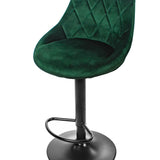 Barhocker Küchenhocker mit Rückenlehne, Fußstütze, höhenverstellbar, 360°-Drehstuhl, Tresenhocker Barstuhl 120 kg belastbar, Samt oder Kunstleder