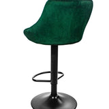 Barhocker Küchenhocker mit Rückenlehne, Fußstütze, höhenverstellbar, 360°-Drehstuhl, Tresenhocker Barstuhl 120 kg belastbar, Samt oder Kunstleder
