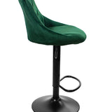 Barhocker Küchenhocker mit Rückenlehne, Fußstütze, höhenverstellbar, 360°-Drehstuhl, Tresenhocker Barstuhl 120 kg belastbar, Samt oder Kunstleder