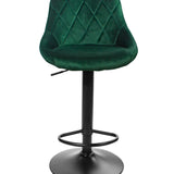 Barhocker Küchenhocker mit Rückenlehne, Fußstütze, höhenverstellbar, 360°-Drehstuhl, Tresenhocker Barstuhl 120 kg belastbar, Samt oder Kunstleder