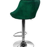 Barhocker Küchenhocker mit Rückenlehne, Fußstütze, höhenverstellbar, 360°-Drehstuhl, Tresenhocker Barstuhl 120 kg belastbar, Samt oder Kunstleder