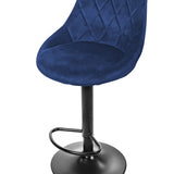 Barhocker Küchenhocker mit Rückenlehne, Fußstütze, höhenverstellbar, 360°-Drehstuhl, Tresenhocker Barstuhl 120 kg belastbar, Samt oder Kunstleder