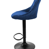 Barhocker Küchenhocker mit Rückenlehne, Fußstütze, höhenverstellbar, 360°-Drehstuhl, Tresenhocker Barstuhl 120 kg belastbar, Samt oder Kunstleder