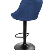 Barhocker Küchenhocker mit Rückenlehne, Fußstütze, höhenverstellbar, 360°-Drehstuhl, Tresenhocker Barstuhl 120 kg belastbar, Samt oder Kunstleder