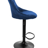 Barhocker Küchenhocker mit Rückenlehne, Fußstütze, höhenverstellbar, 360°-Drehstuhl, Tresenhocker Barstuhl 120 kg belastbar, Samt oder Kunstleder