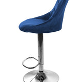 Barhocker Küchenhocker mit Rückenlehne, Fußstütze, höhenverstellbar, 360°-Drehstuhl, Tresenhocker Barstuhl 120 kg belastbar, Samt oder Kunstleder