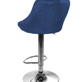 Barhocker Küchenhocker mit Rückenlehne, Fußstütze, höhenverstellbar, 360°-Drehstuhl, Tresenhocker Barstuhl 120 kg belastbar, Samt oder Kunstleder