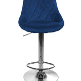 Barhocker Küchenhocker mit Rückenlehne, Fußstütze, höhenverstellbar, 360°-Drehstuhl, Tresenhocker Barstuhl 120 kg belastbar, Samt oder Kunstleder