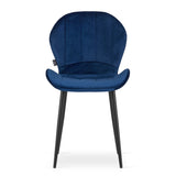 Chaise de salle à manger chaise rembourrée en tissu velours, pieds en métal noir, chaise de bureau, chaise de cuisine, charge d'assise de 120 kg, 62 x 50,5 x 86 cm 